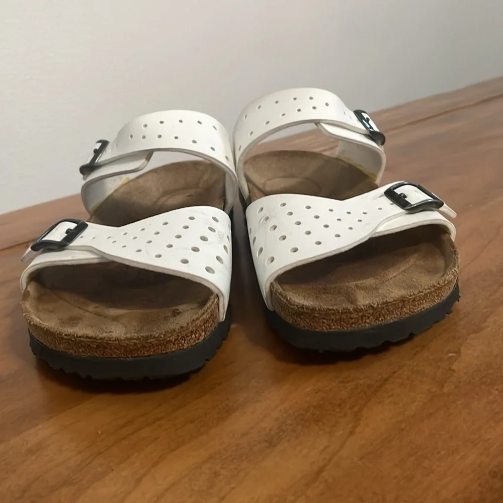 Birkenstock Birki’s Padded Slide Sandal White Freeport Size 8   39